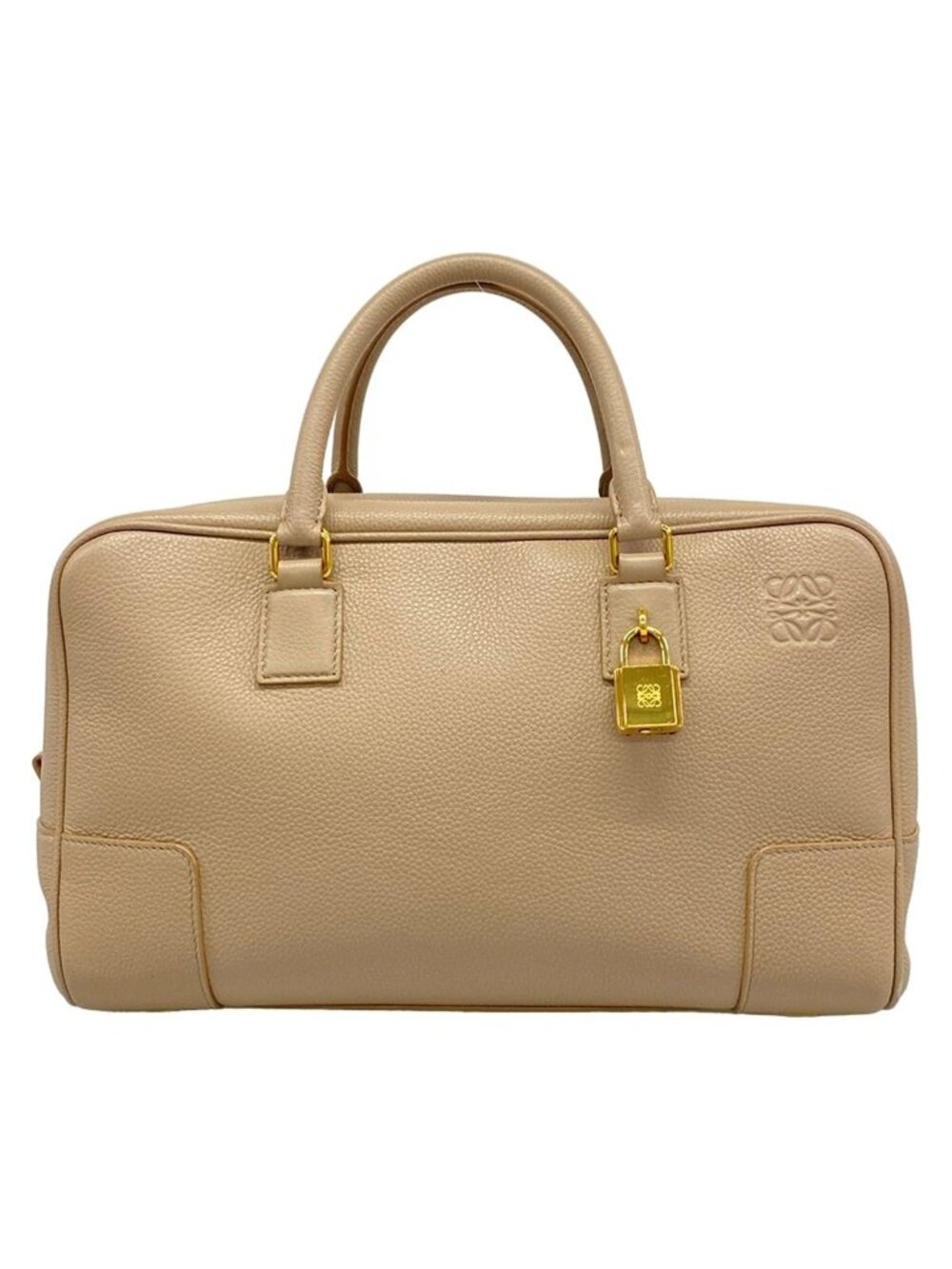 Loewe Handbag Amazona 28 Beige Leather